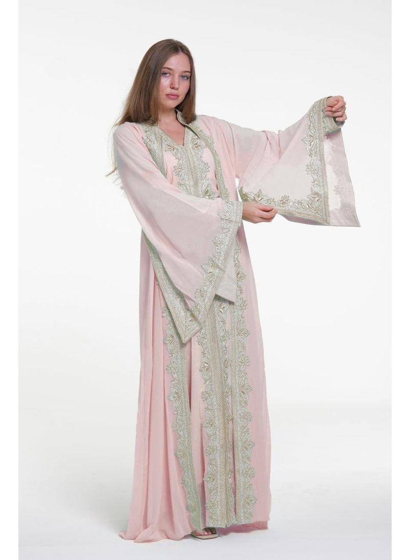 AL BENT AL SHARQIEH embroidered kaftan jalabiya dress - Image 1